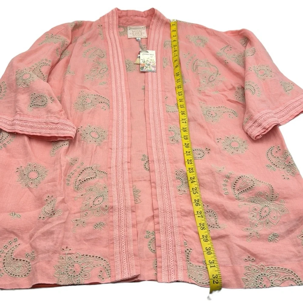 Johnny Was Faye Eyelet Embroidered Kimono Size Large - Picture 14 of 15